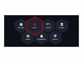 css3+bootstrap蜂窝式图标导航菜单特效