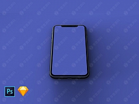 黑色iPhone x Mockups苹果X手机样机模型素材