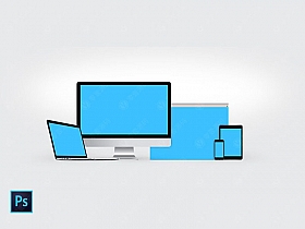 Apple device portfolio Mockups苹果设备组合样机模型