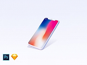 iPhoneX Mockups 苹果X手机样机双色模型下载