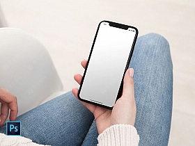 iPhone x Mockups苹果X样机手持场景