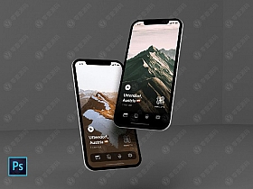 iPhoneX 手机场景组合样机下载