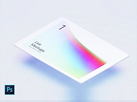 白色iPad样机模型素材psd源文件