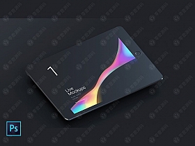 黑色iPad样机模型素材psd源文件