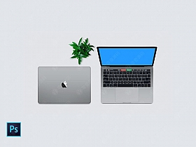 MacBook苹果笔记本电脑样机模型素材psd源文件