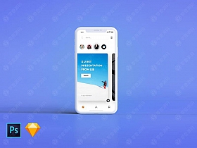 白色iPhone x Mockups苹果X手机样机模型素材