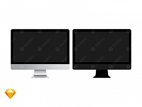 iMac Mockups 苹果电脑样机黑白一体机