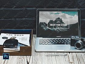 MacBook苹果笔记本电脑样机模型素材psd源文件