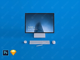 surface电脑展示样机模型素材