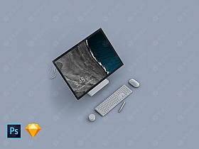 surface电脑展示样机模型素材