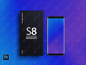 三星Galaxy s8 安卓样机模型素材psd源文件