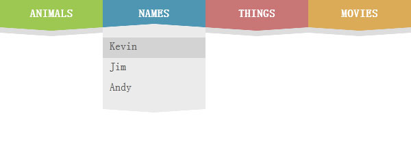 漂亮的CSS3弹性导航下拉菜单代码