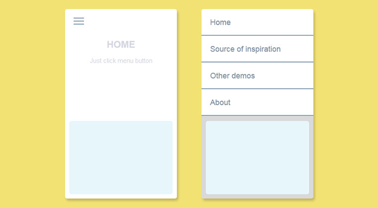 jQuery+html5点击展开菜单列表项动画特效