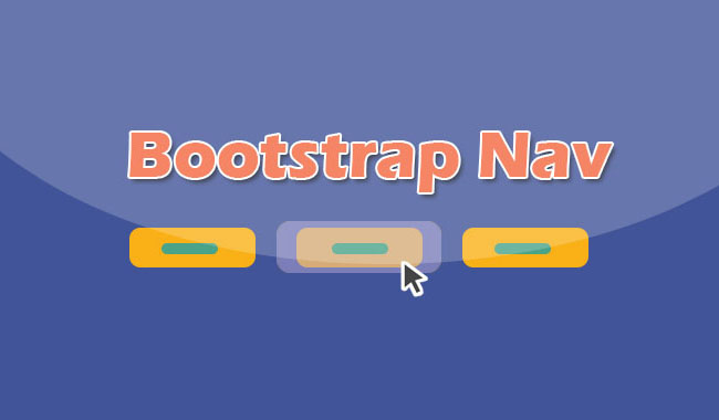 Bootstrap按钮背景随鼠标滑动导航菜单