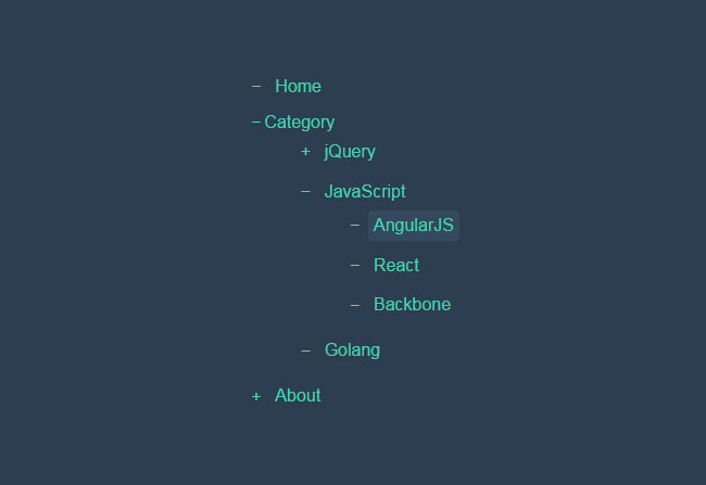 jQuery三级树状菜单代码