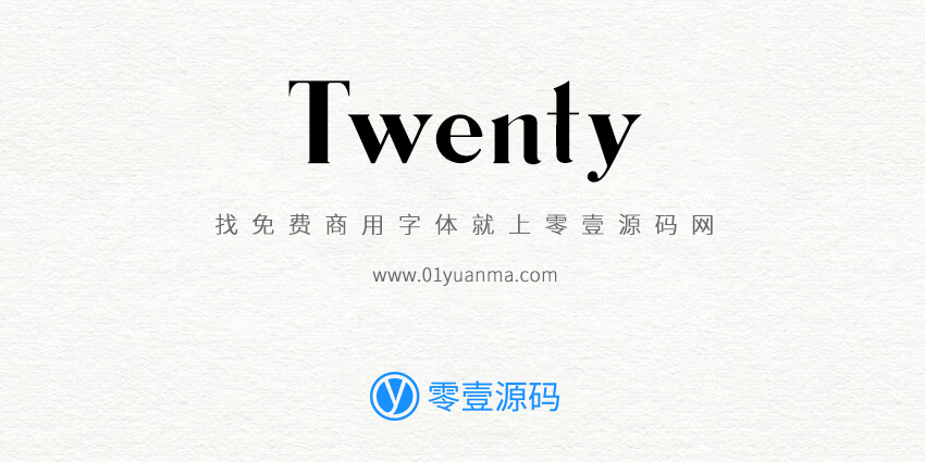 Twenty 免费商用字体