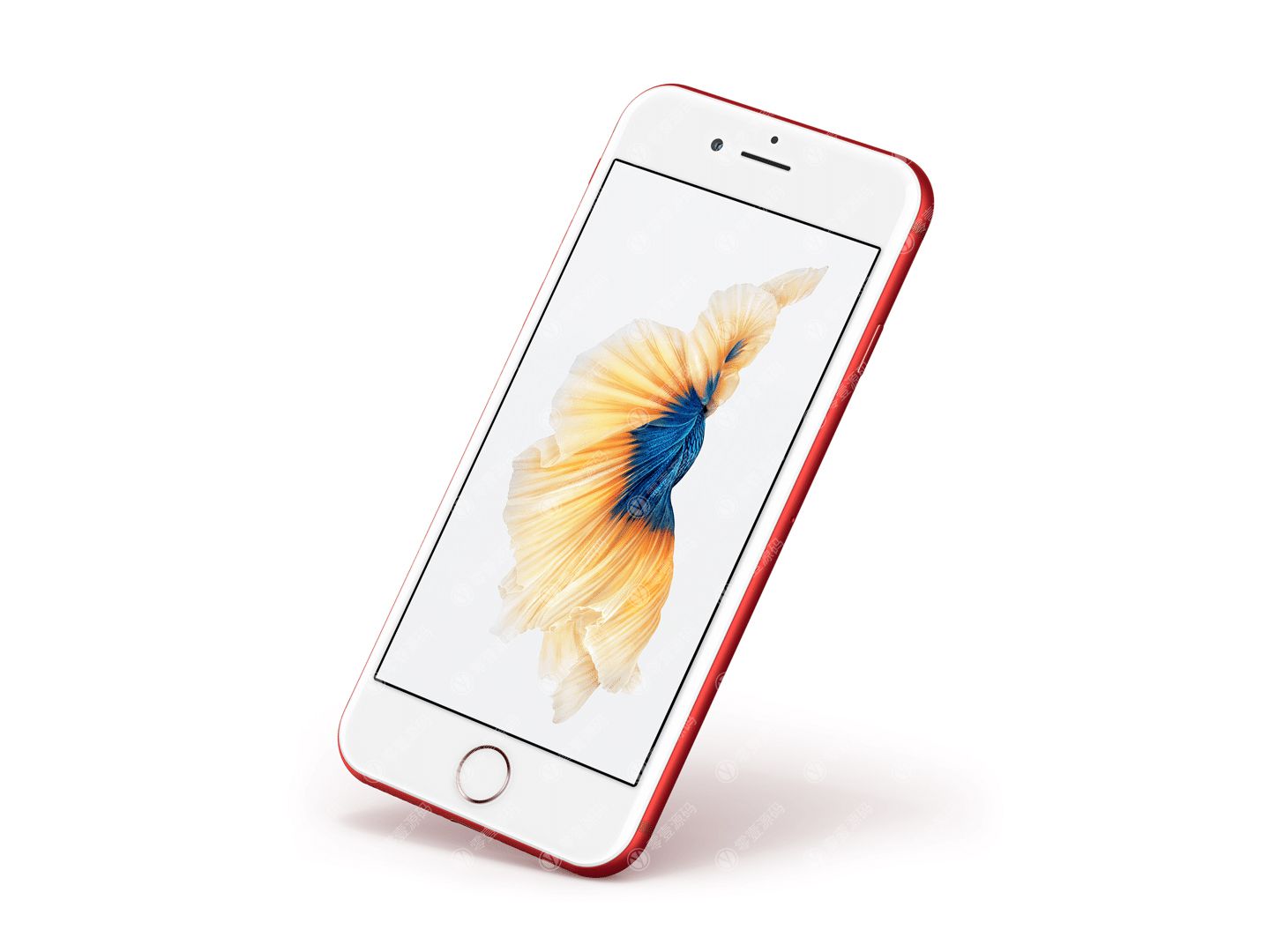 红色iPhone手机样机模型素材psd源文件
