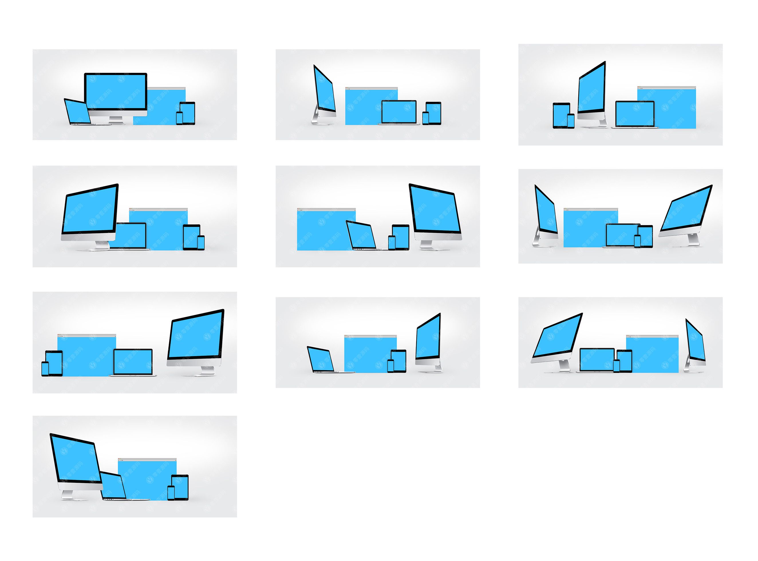 Apple device portfolio Mockups苹果设备组合样机模型