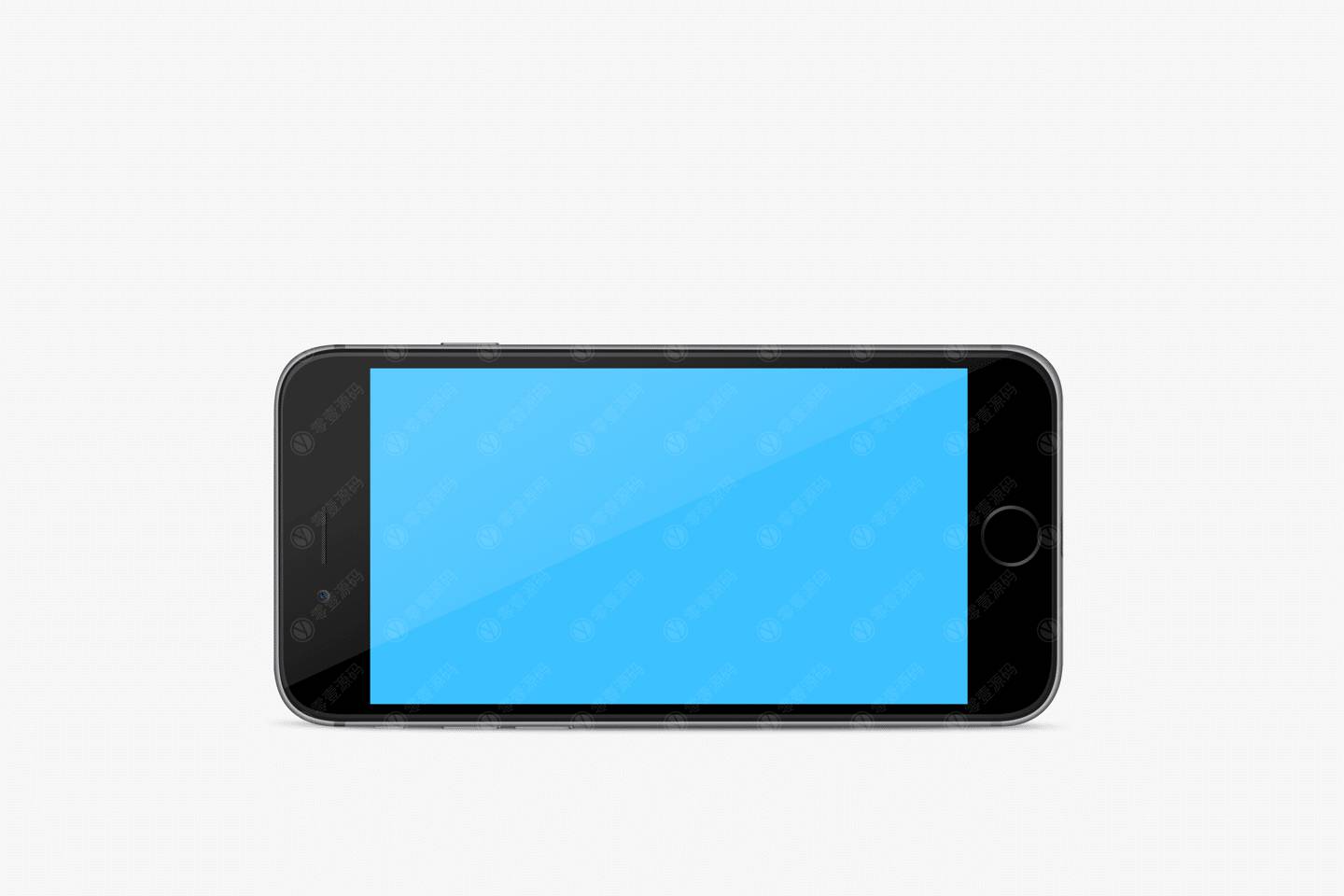 黑色iPhone6手机样机模型素材psd源文件