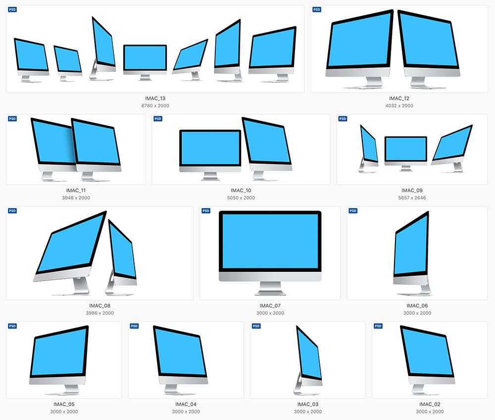 iMac苹果电脑样机模型素材psd源文件