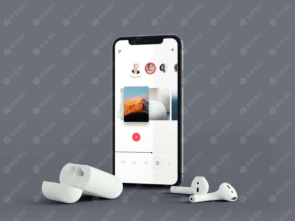 iPhoneX Mockups 黑白苹果X手机样机AirPods场景PSD&SKETCH